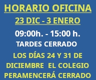 Horario Especial Navidad 2024