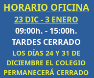 Horario Especial Navidad 2024